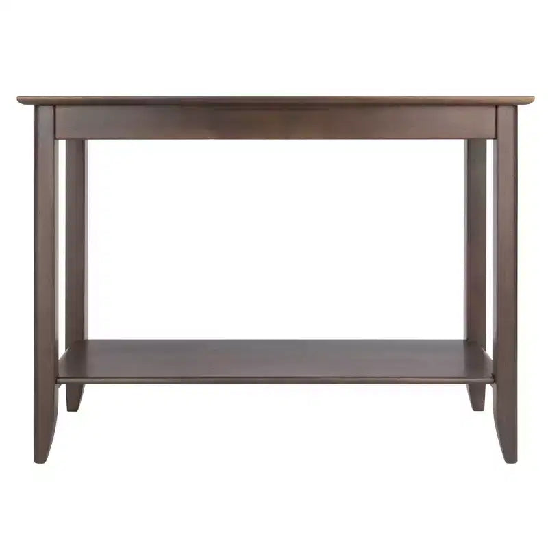 Santino Console Hall Table Oyster Gray - Winsome: Entryway Furniture with Shelf, Wood Veneer Sofa Table