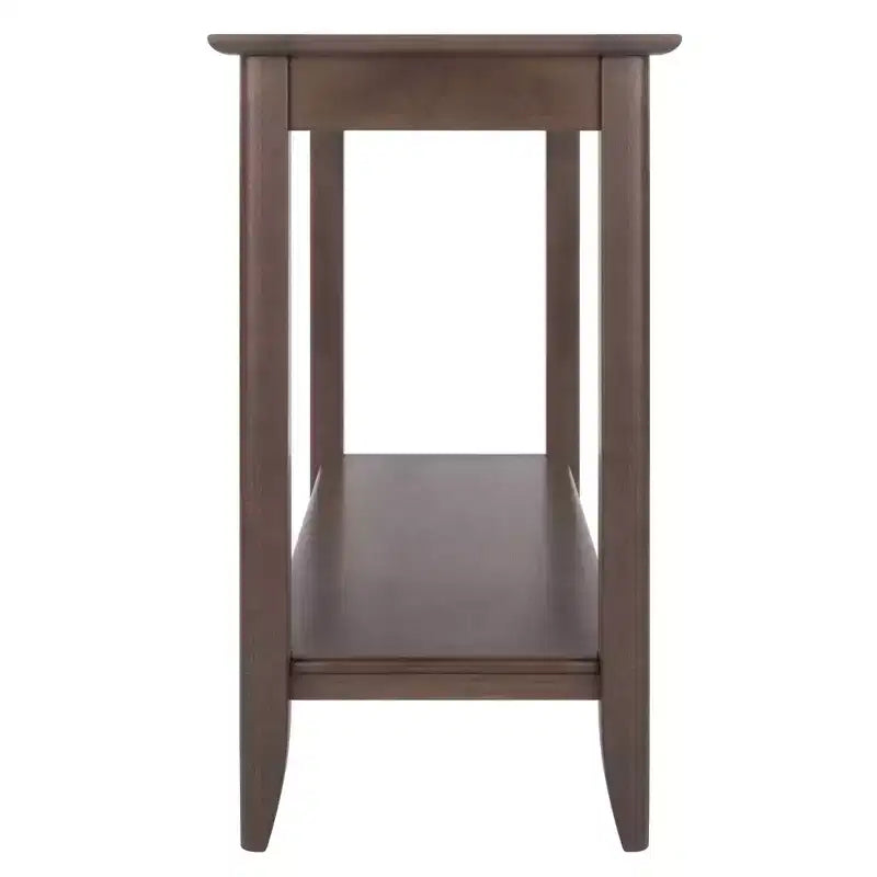 Santino Console Hall Table Oyster Gray - Winsome: Entryway Furniture with Shelf, Wood Veneer Sofa Table
