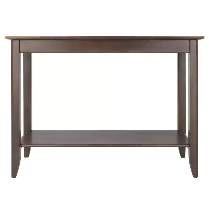 Santino Console Hall Table Oyster Gray - Winsome: Entryway Furniture with Shelf, Wood Veneer Sofa Table