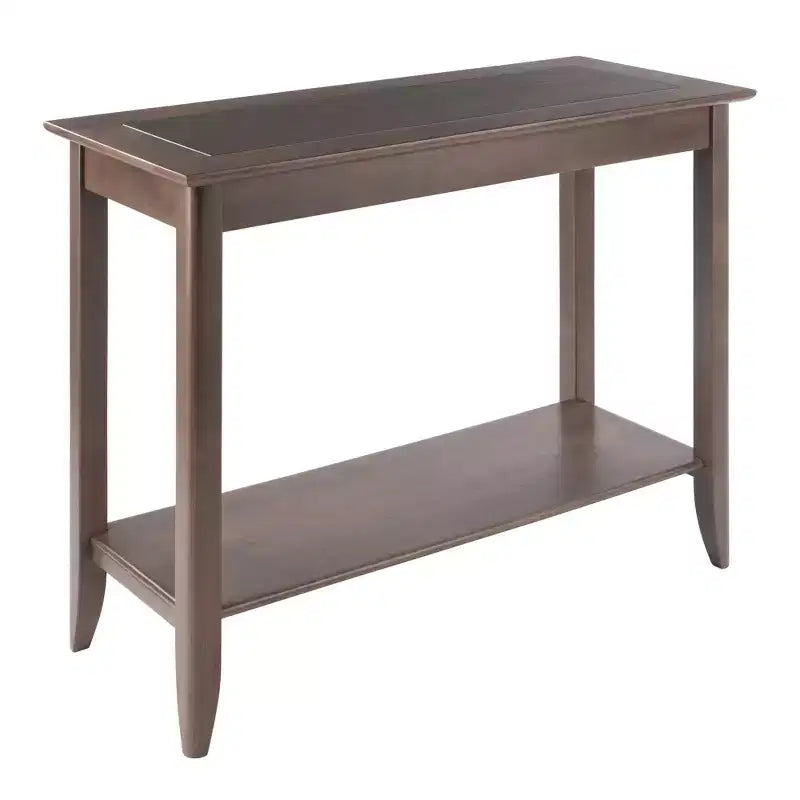 Santino Console Hall Table Oyster Gray - Winsome: Entryway Furniture with Shelf, Wood Veneer Sofa Table