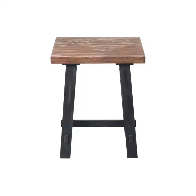 21" Odin Solid Wood Side Table Black - Alaterre Furniture: Mid-Century Modern, Pine Frame