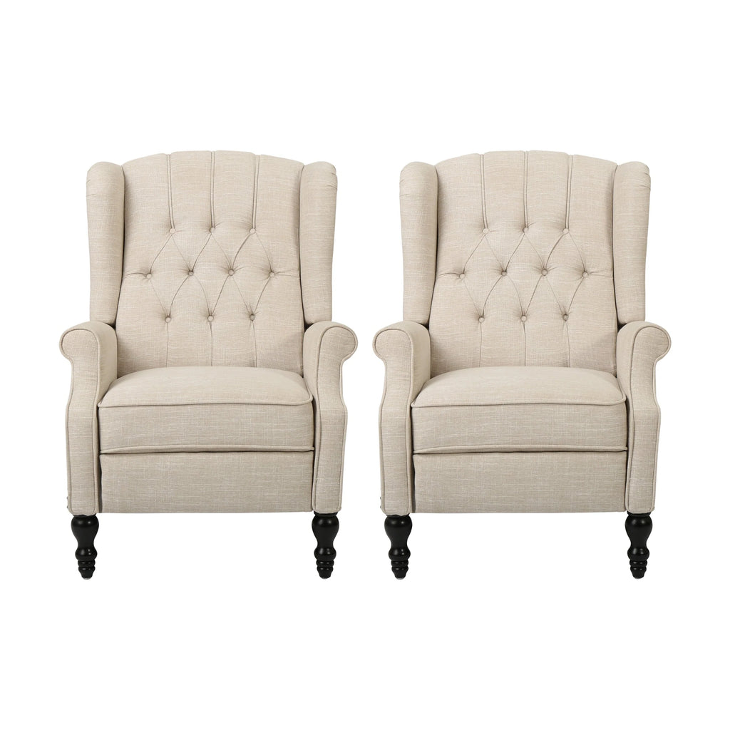 Fauteuils inclinables en tissu touffeté Walter (lot de 2) par Christopher Knight Home