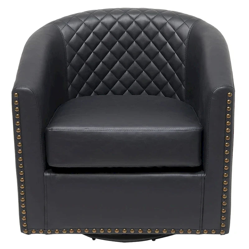 Fauteuil à barillet pivotant en cuir PU touffeté KINWELL 29