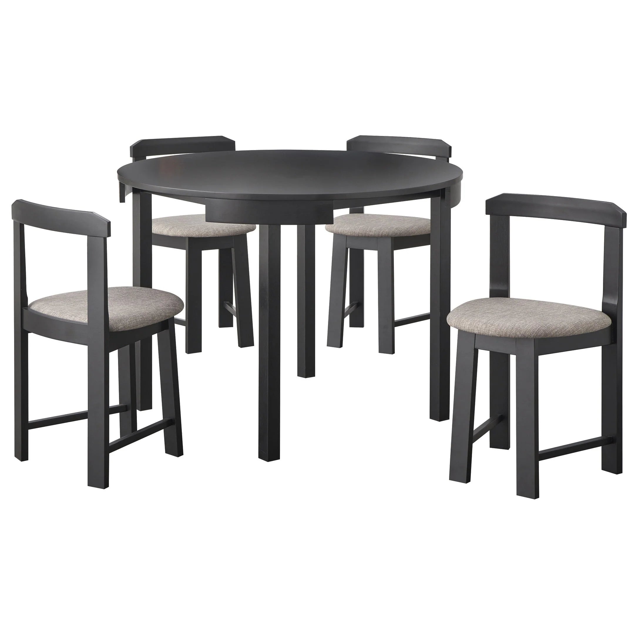 Ensemble de salle à manger rond compact 5 pièces Harrisburg Tobey