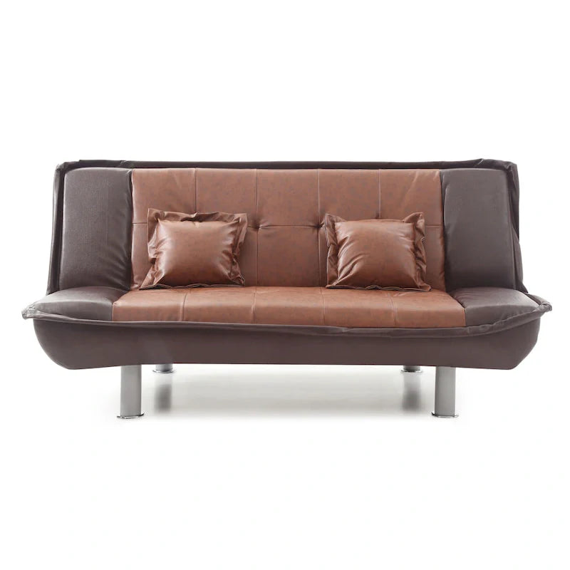 Canapé-lit en similicuir Lionel