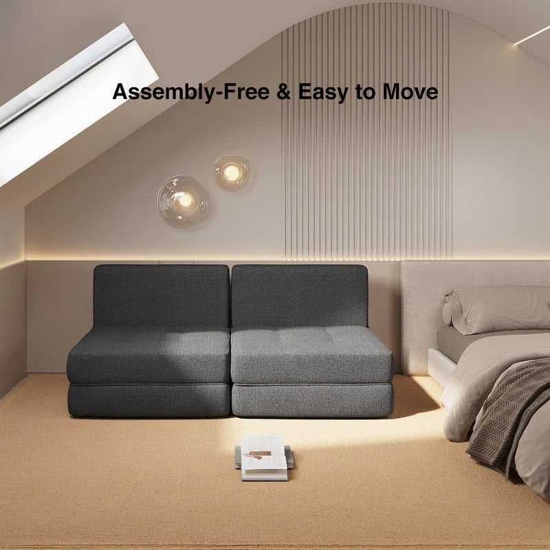 Chaise convertible 3-en-1, Chaise pliante, Lit de repos dépliable