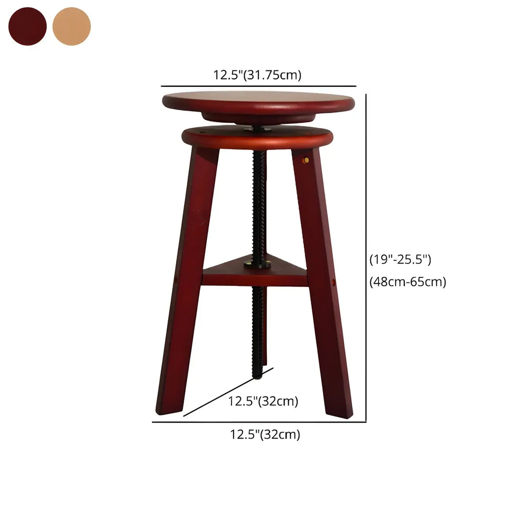 Tabourets de bar modernes en bois avec pivot de comptoir