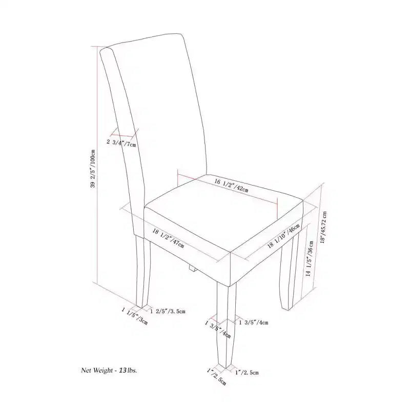 Set of 2 Normandy Parson Dining Chairs - WyndenHall