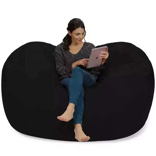 Pouf géant de 183 cm avec remplissage en mousse à mémoire de forme et housse lavable - Relax Sacks