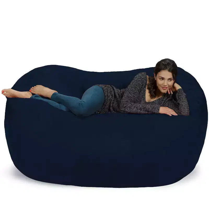6' Large Bean Bag Lounger with Memory Foam Filling and Washable Cover - Relax Sacks