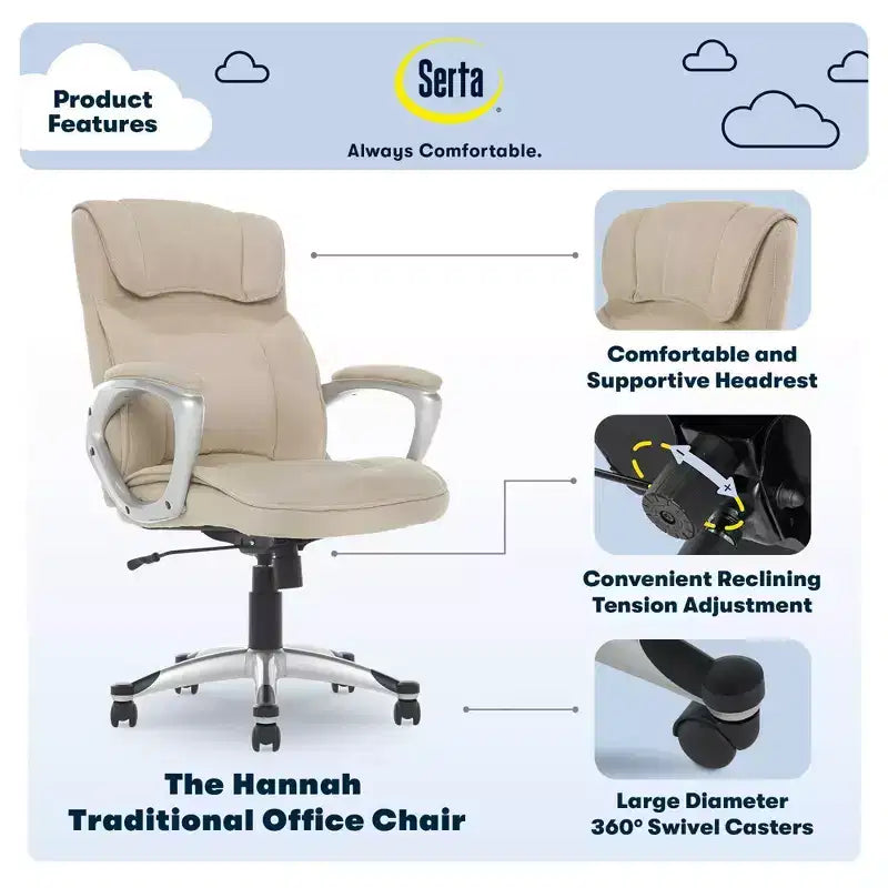 Serta Fabric Executive Chair