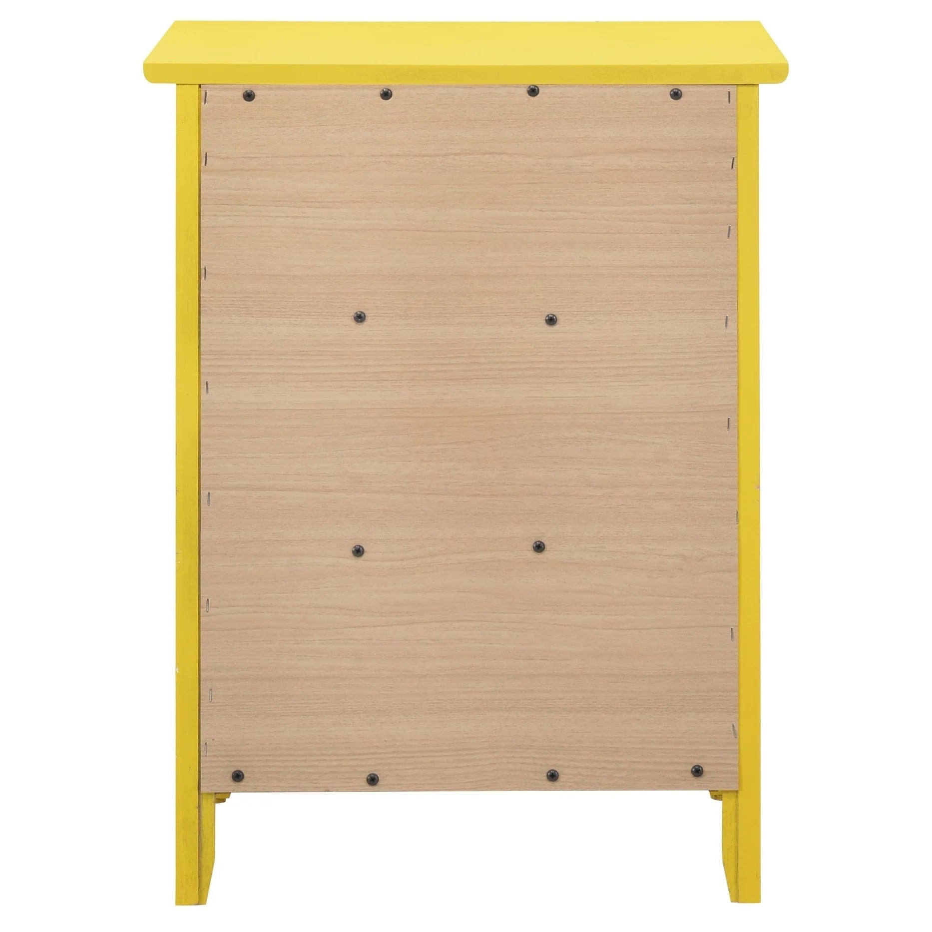 Table de chevet Daniel de style transitionnel en bois, à 3 tiroirs