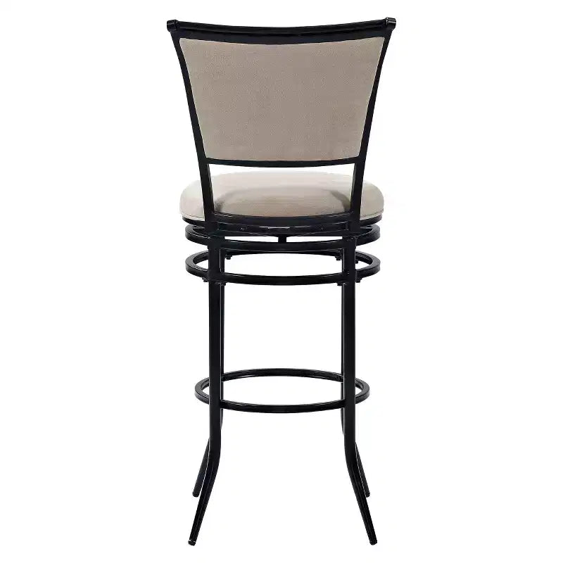 Rachel Swivel Barstool Black with Cushion - Crosley