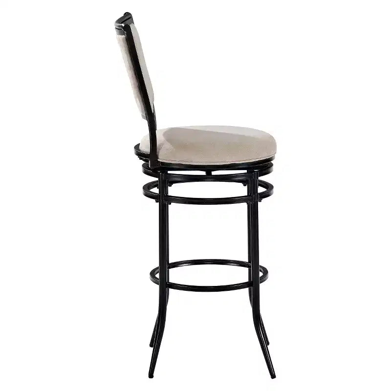 Rachel Swivel Barstool Black with Cushion - Crosley