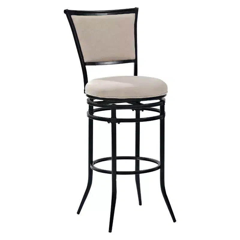Tabouret de bar pivotant Rachel noir avec coussin - Crosley