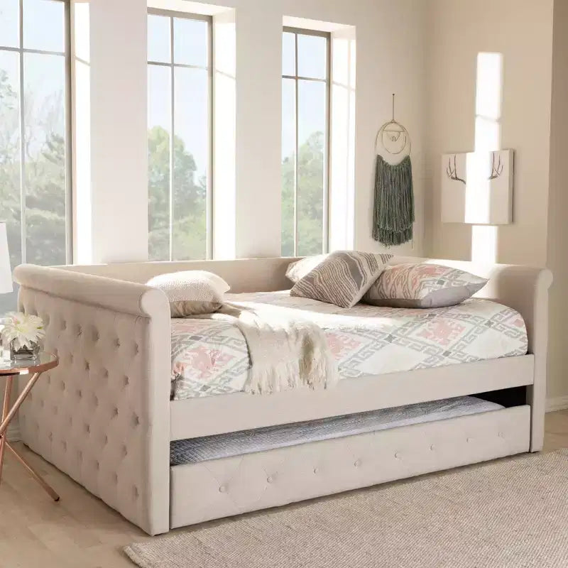 Alena Daybed with Trundle - Baxton Studio