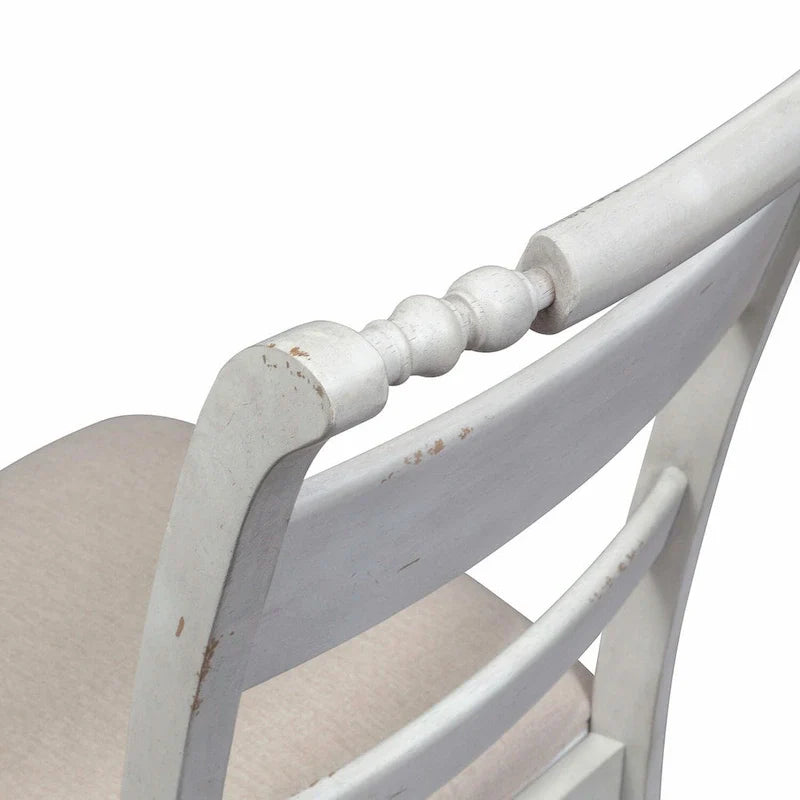Chaises d'appoint à dossier à lattes Whitney en lin antique (Lot de 2)