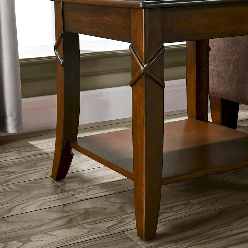 Table basse d'appoint en bois massif