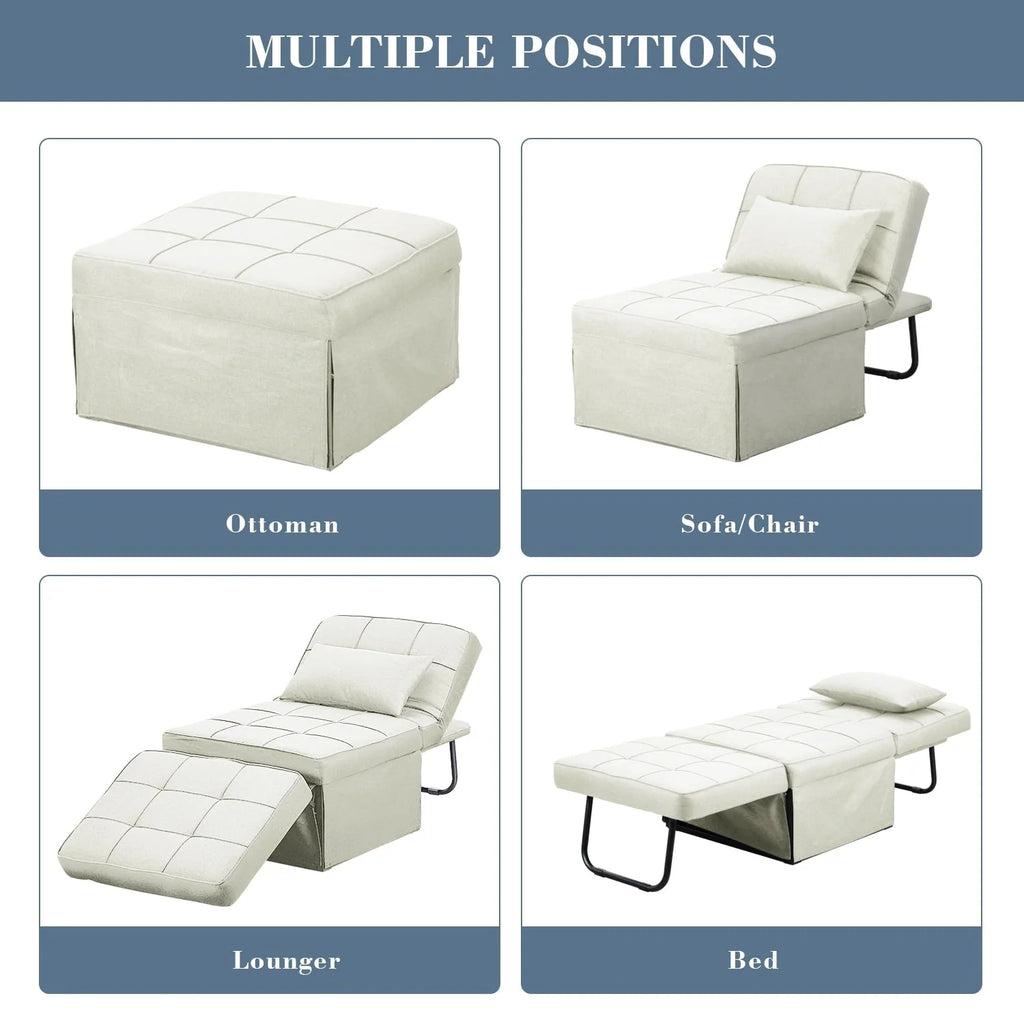Canapé convertible Lit d'appoint Fauteuil-lit Canapé pliant Pouf Fauteuils inclinables pour le salon