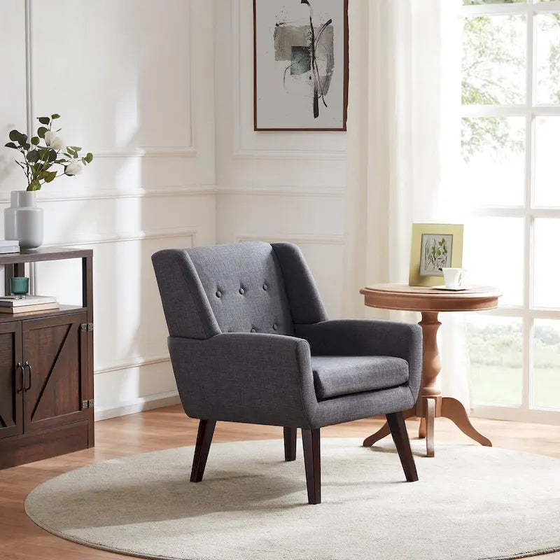 Lot de 2 fauteuils d'appoint modernes capitonnés HUIMO
