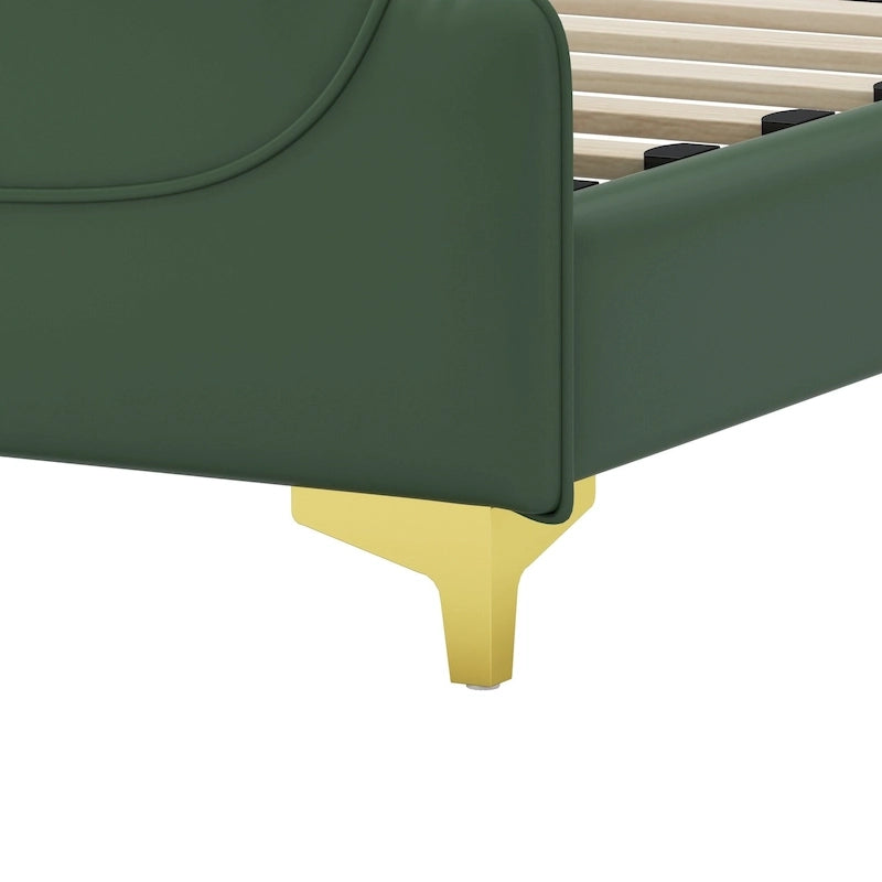 Lit rembourré moderne en cuir PU Uphou par Christopher Knight Home
