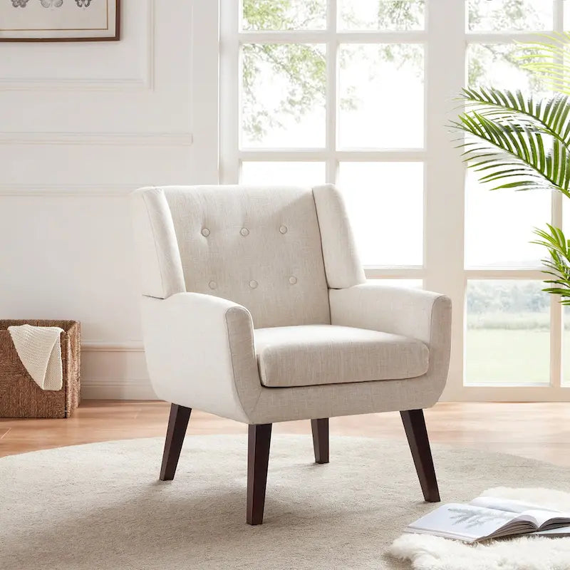 Lot de 2 fauteuils d'appoint modernes capitonnés HUIMO