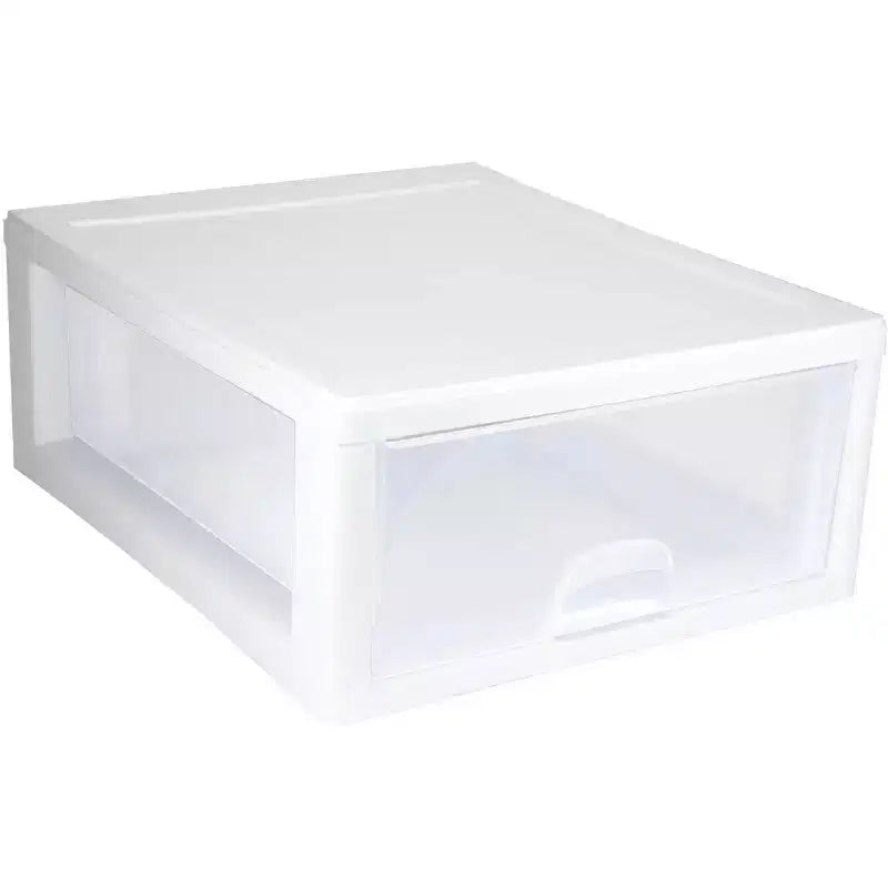 Sterilite 16 Qt Clear Stacking Storage Drawer Container (6 Pack) + 6 Qt (6 Pack)