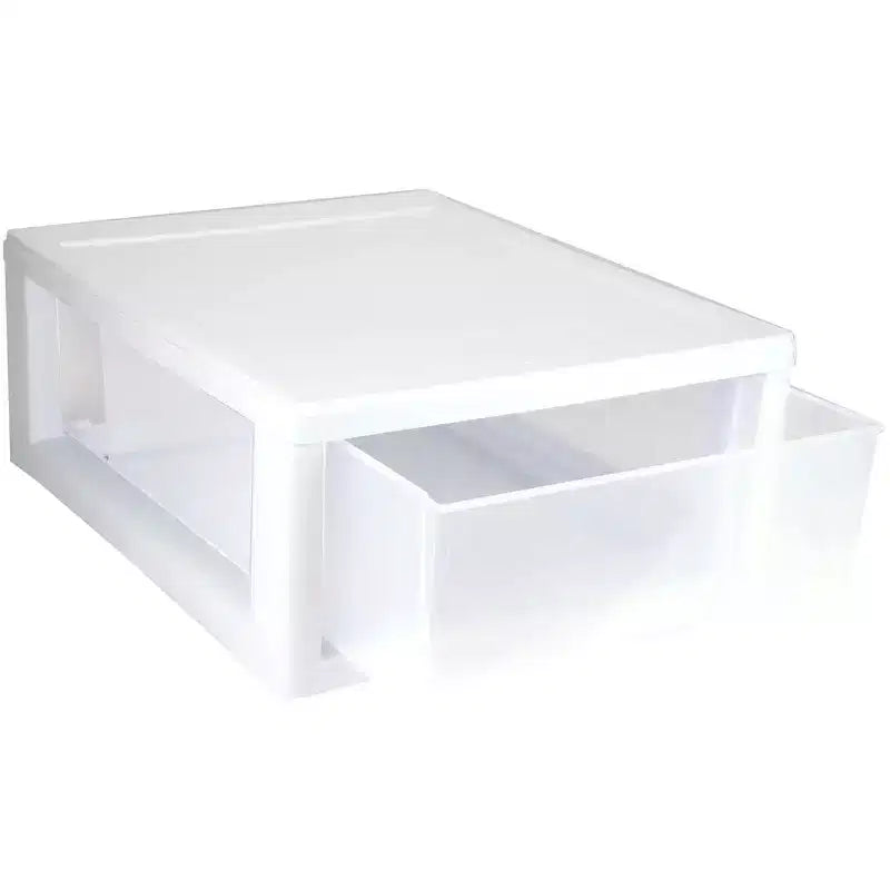 Sterilite 16 Qt Clear Stacking Storage Drawer Container (6 Pack) + 6 Qt (6 Pack)