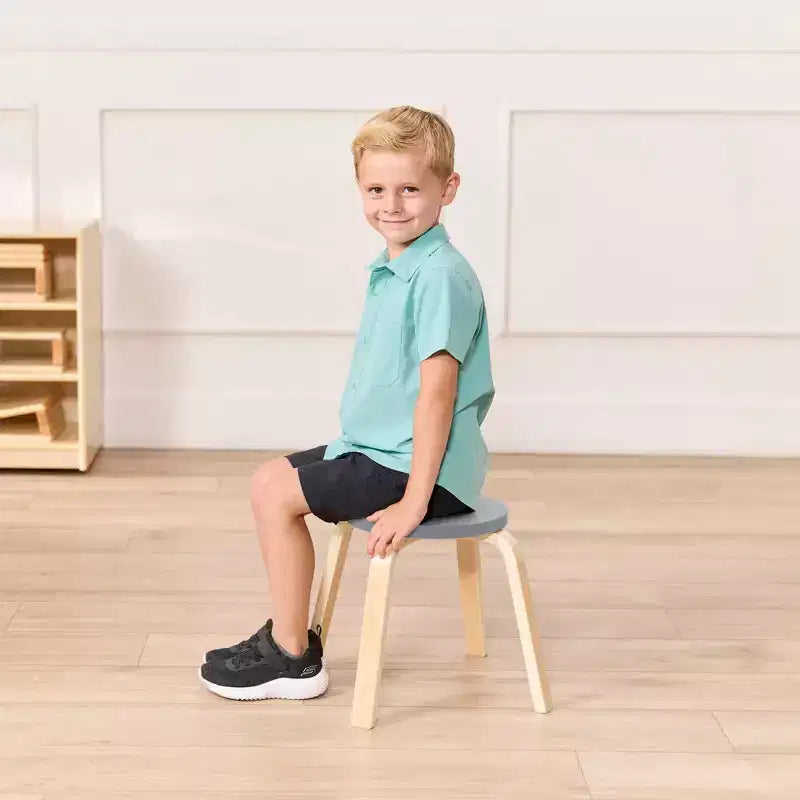 ECR4Kids Bentwood Stackable Stools, 12in Seat Height, Classroom Furniture, 6-Piece