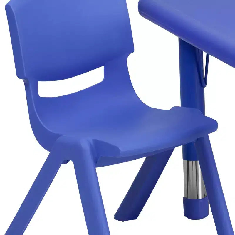 Flash Furniture 24 Square Plastic Height Adjustable Activity Table Set with 2 Chairs