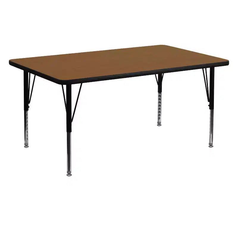 Flash Furniture Table d'activités rectangulaire en stratifié HP 76 x 152 cm - Pieds courts réglables en hauteur