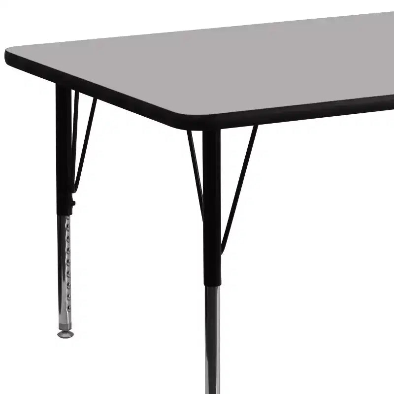 Flash Furniture 30''W x 72''L Rectangular Thermal Laminate Activity Table - Height Adjustable Short Legs