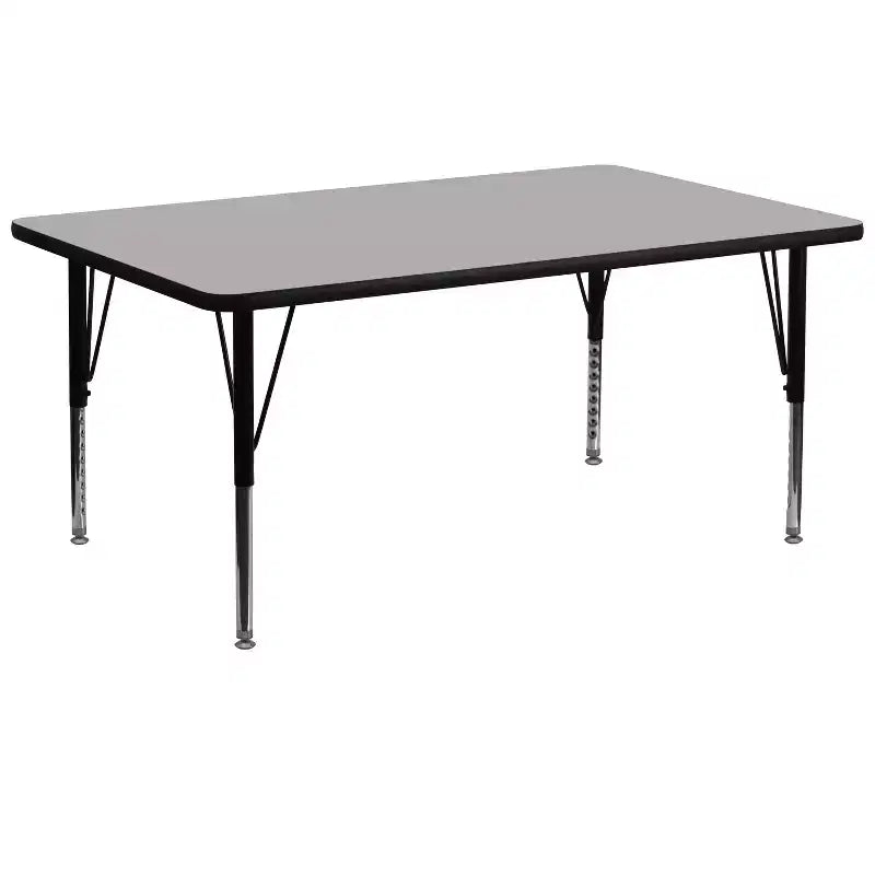 Flash Furniture 30''W x 72''L Rectangular Thermal Laminate Activity Table - Height Adjustable Short Legs