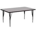 Flash Furniture 30''W x 72''L Rectangular Thermal Laminate Activity Table - Height Adjustable Short Legs