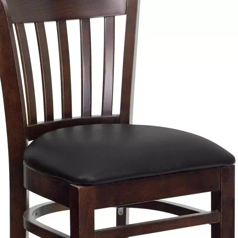 Flash Furniture Vertical Slat Back Wooden Restaurant Barstool