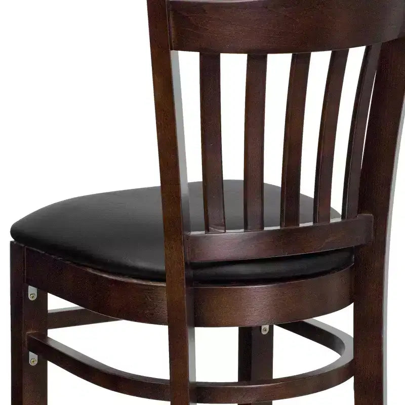 Flash Furniture Vertical Slat Back Wooden Restaurant Barstool