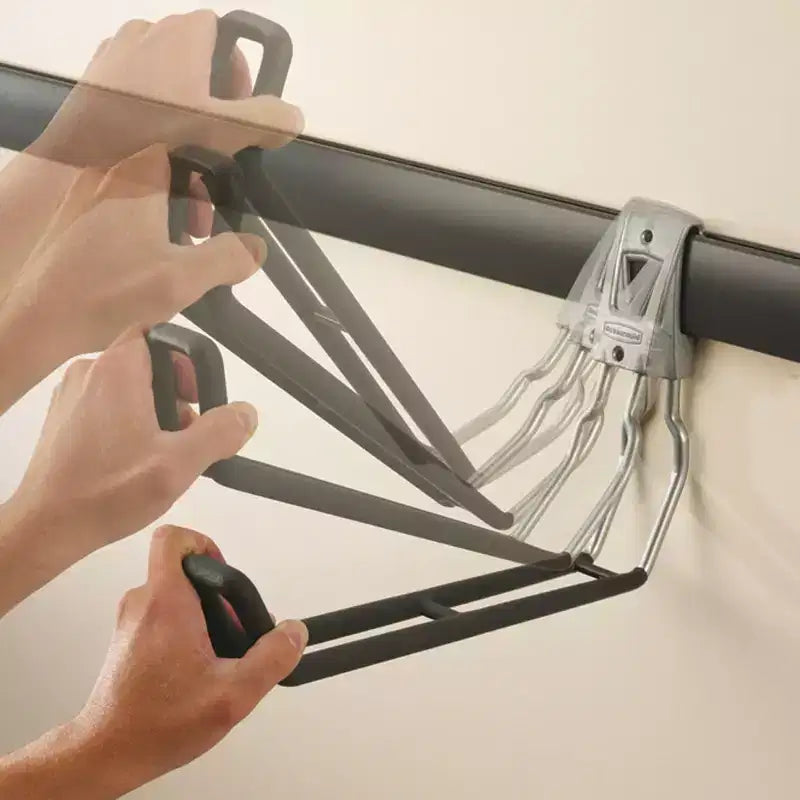 Rubbermaid 48 Inch Horizontal Wall Storage Rail & Hanging Garage Hook (6 Pack)