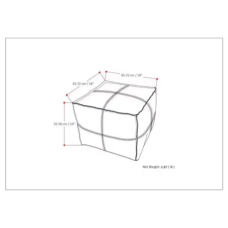 Wendal Square Pouf - WyndenHall