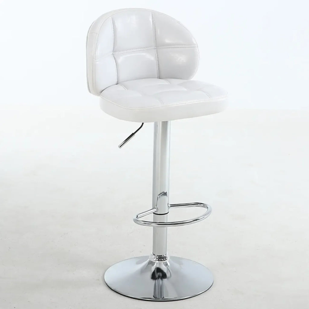 Tabouret de bar réglable pivotant en cuir contemporain
