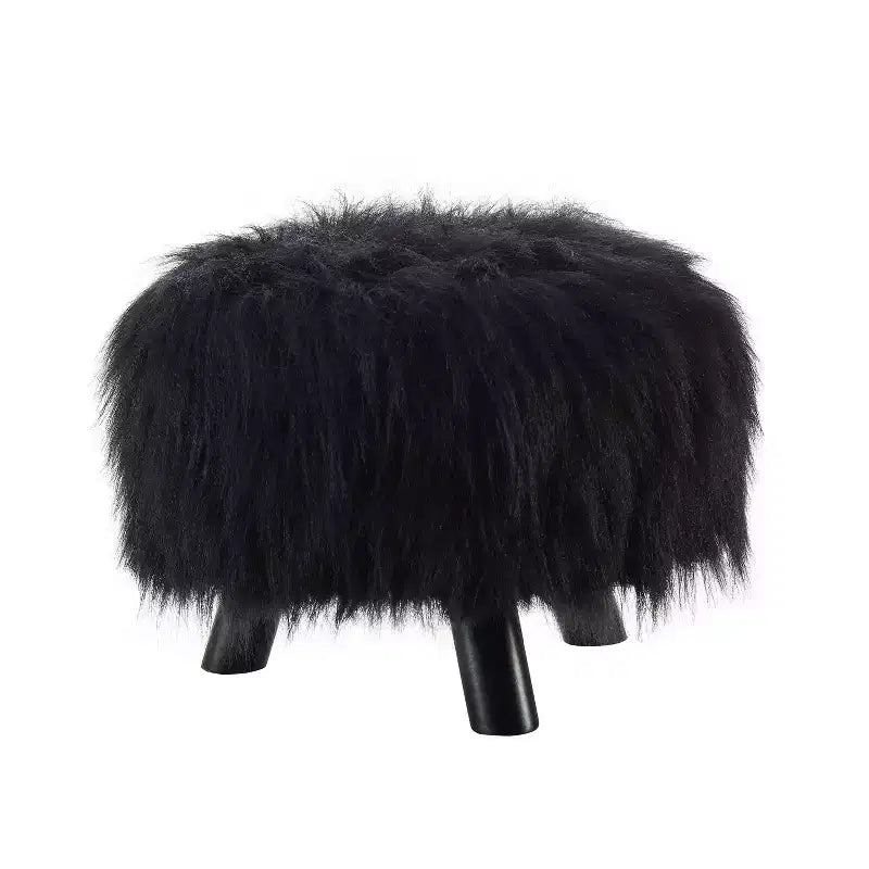 Faux Fur Foot Stool - Linon