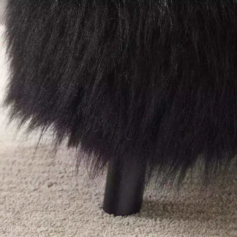 Faux Fur Foot Stool - Linon