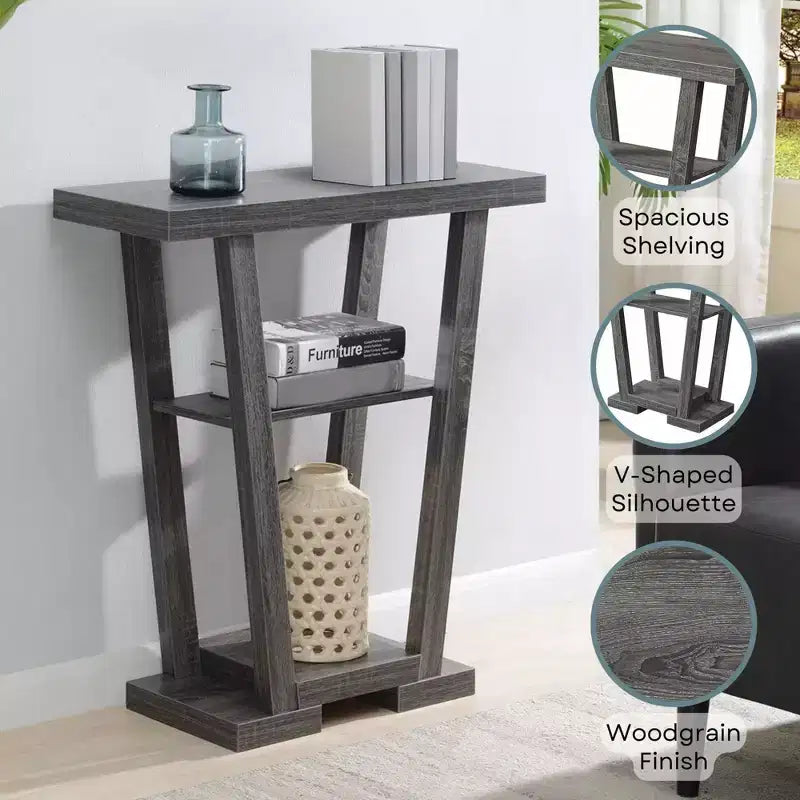 Newport V Console with Shelves - Breighton Home