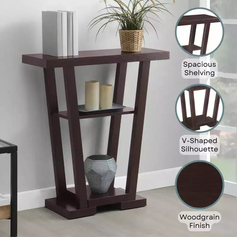 Newport V Console with Shelves - Breighton Home