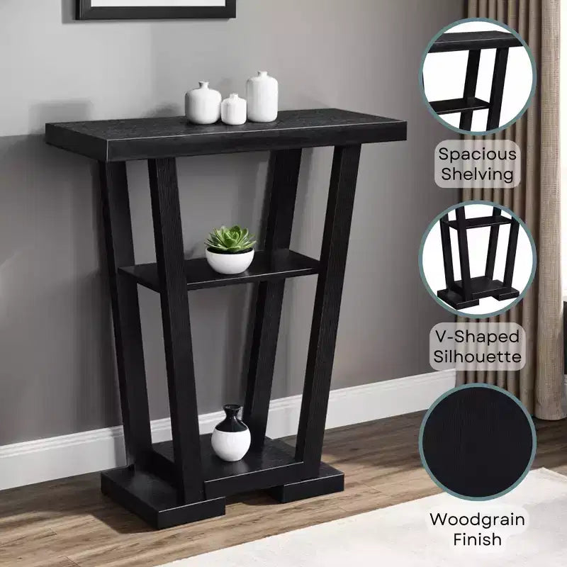 Newport V Console with Shelves - Breighton Home