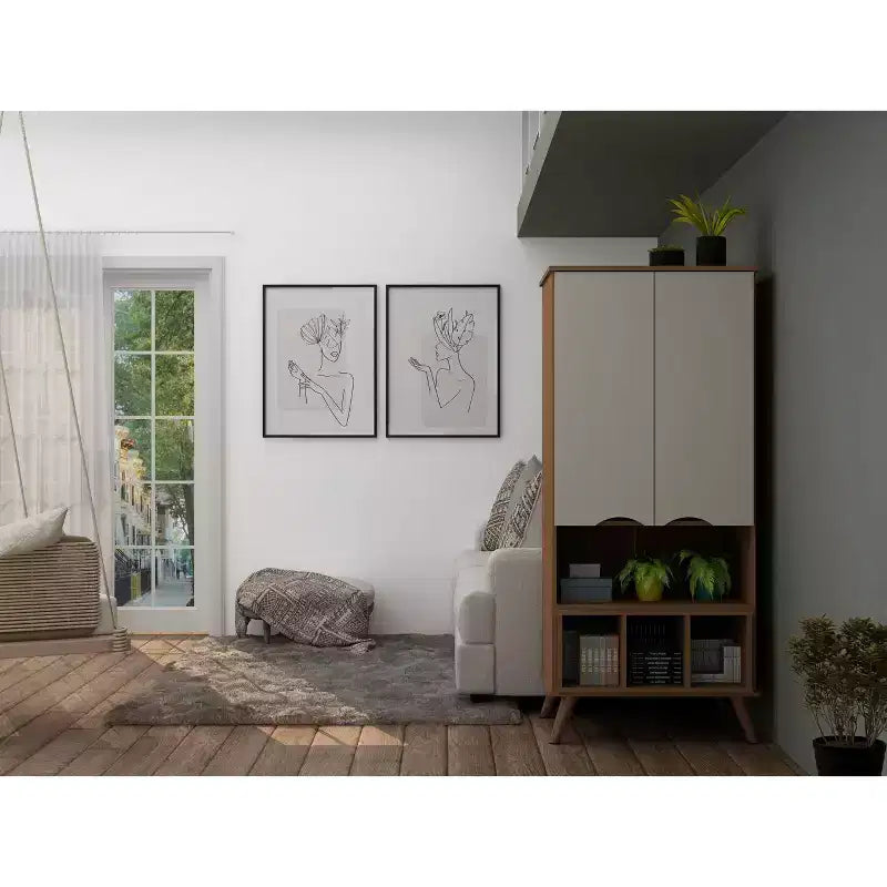 26.77 Hampton Display Cabinet - Manhattan Comfort