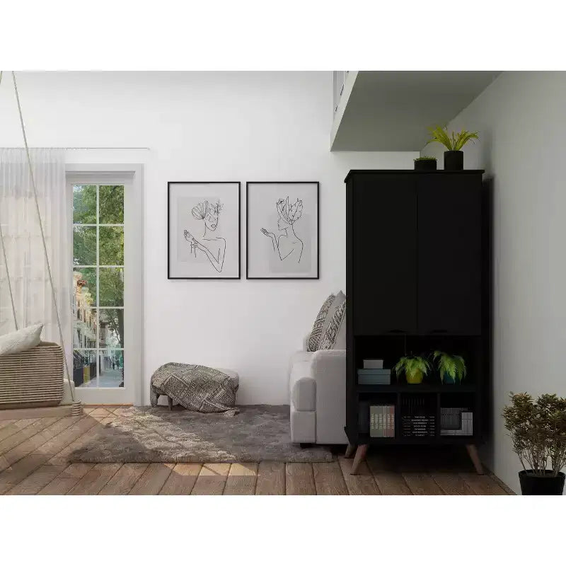 26.77 Hampton Display Cabinet - Manhattan Comfort