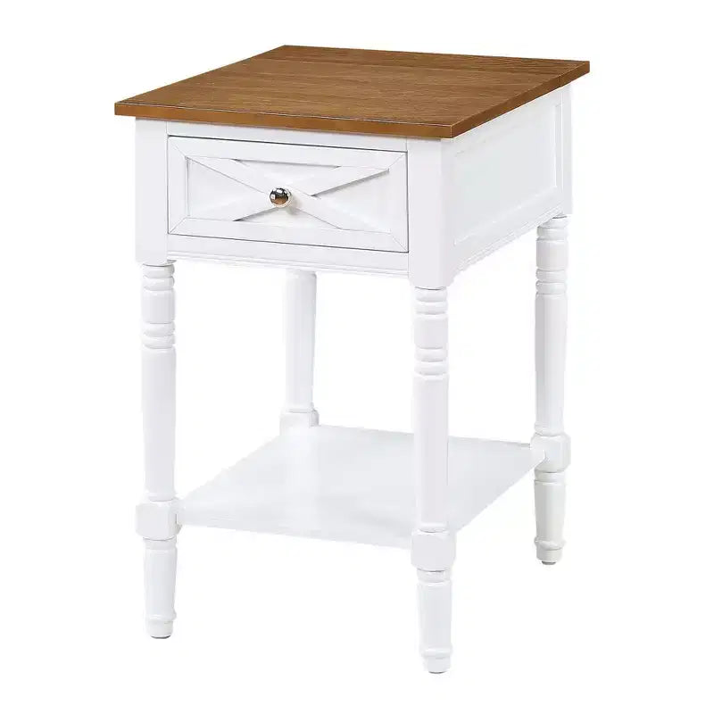 Table d'appoint Oxford de style campagnard avec station de chargement - Johar Furniture