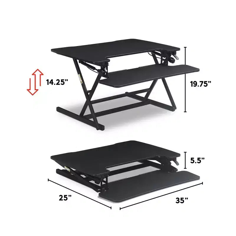 Large Ergo Height Adjustable Standing Desk Converter - True Seating
