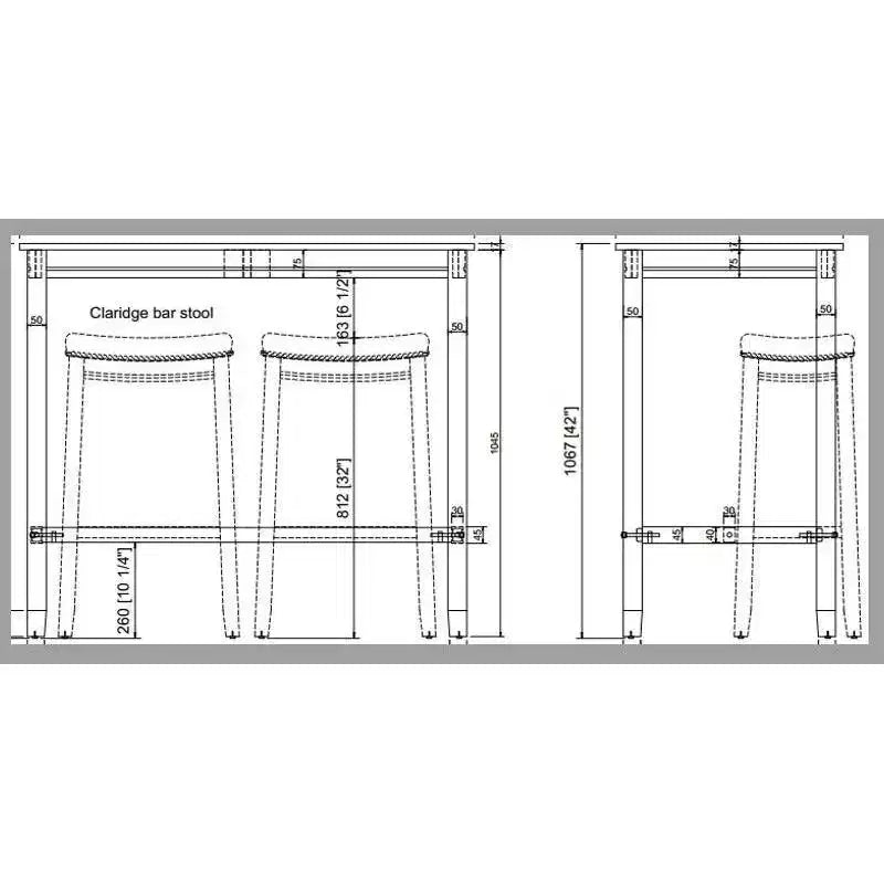42 Claridge Bar Height Pub Table - Linon