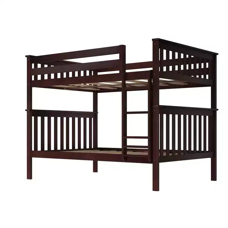 Max & Lily Full over Full Bunk Bed for Kids, Solid Wood Platform Bed, No Box Spring Needed